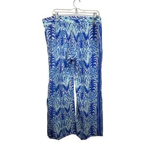 Lilly Pulitzer Bal Harbor Allena Palazzo Pants Pineapple Print Size XL EUC